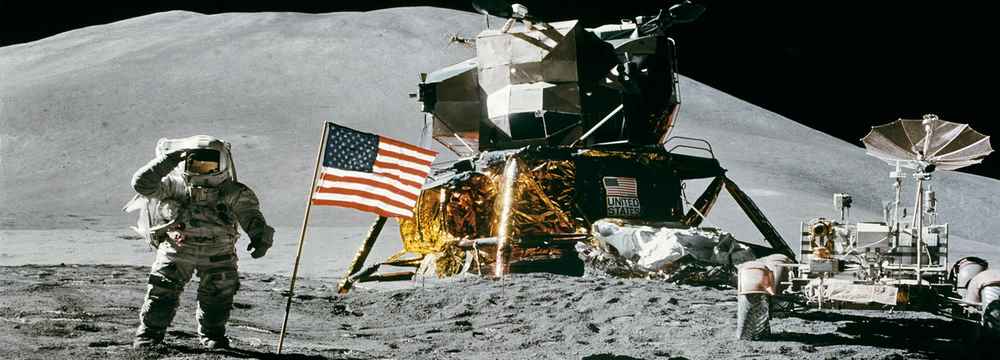 NASA Apollo on moon